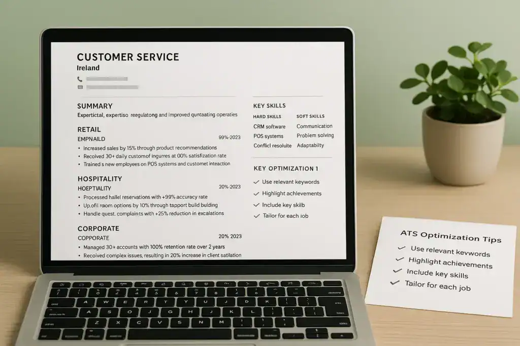 Retail Associate Resume Ireland Key Sections to Include for Maximum Impact